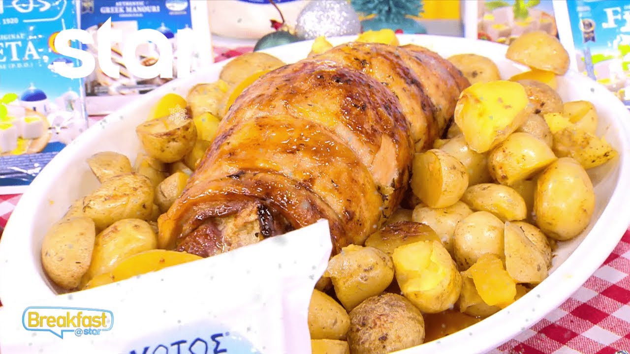 Χοιρινό ρολό γεμιστό με μανιτάρια και ανθότυρο | Σταύρος Βαρθαλίτης