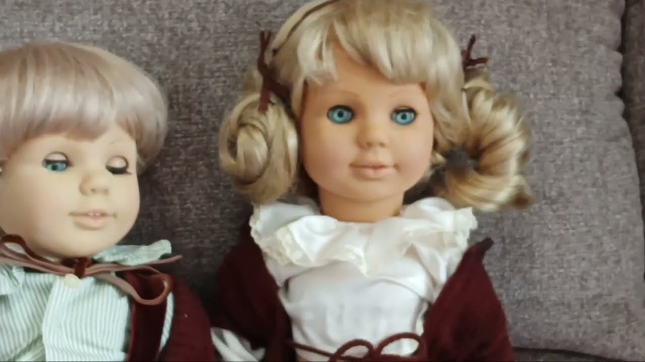 Vintage Engel puppe jointed doll set