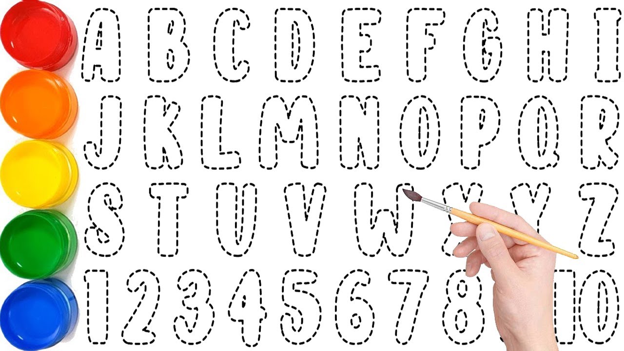 Phonics Song with English Words in 2D - ABC & 123 Drawing & Painting - Alphabet Songs & Sounds #art