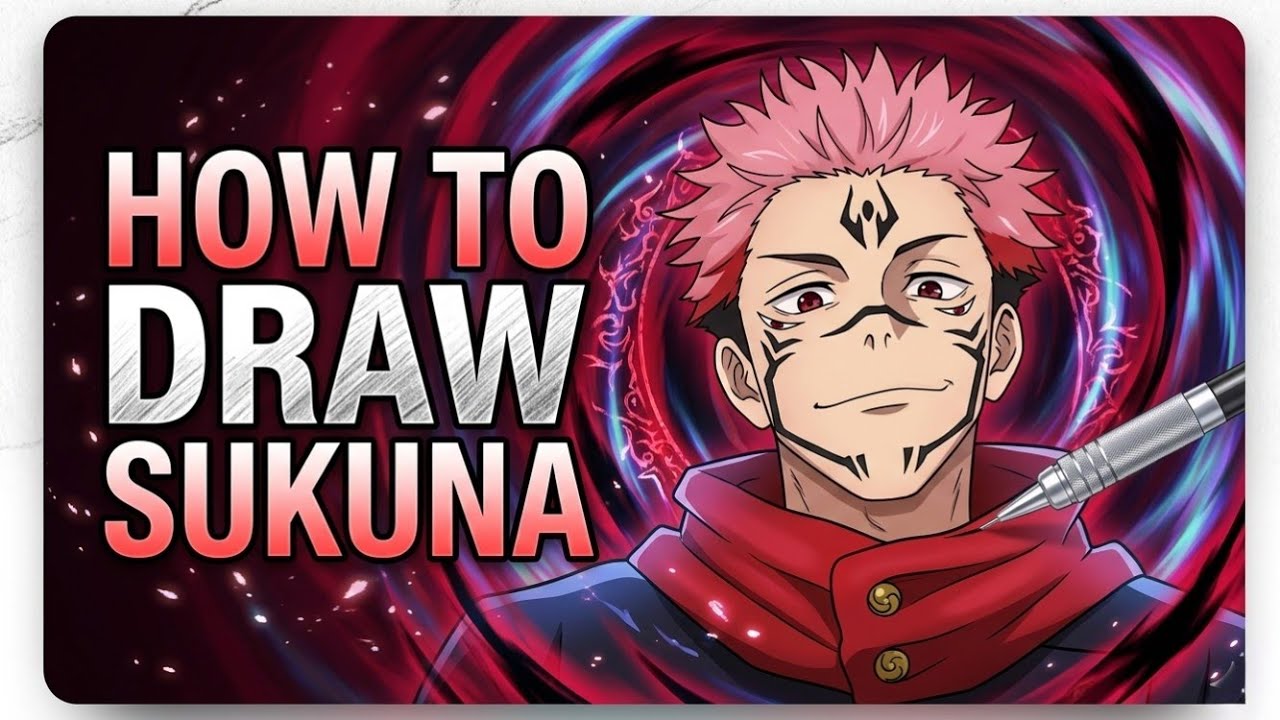 How to draw Sukuna step by step easy tutorial 