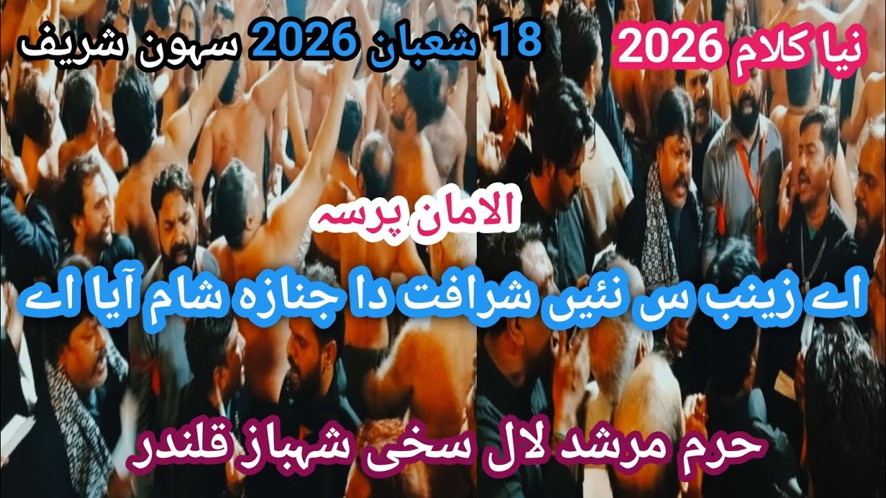 new nohay | ay Zainab s a ni sharafat da janaza sham aya ay | murshad Lal azadari |18 Shaban sehwan 