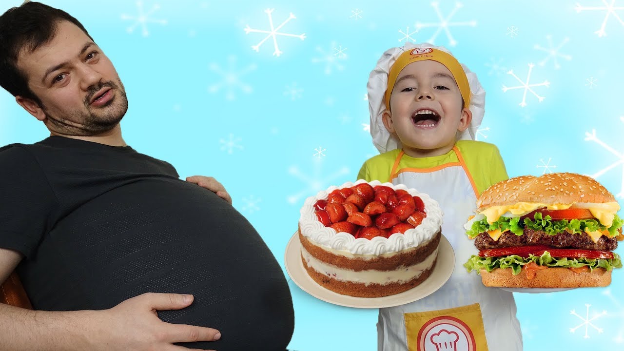 Babam Bütün Yemeklerimi Yedi, Çok Şişman Oldu | Kids pretend play with food toys