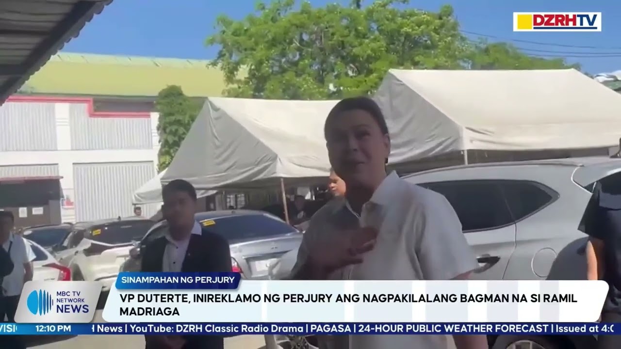 VP Sara Duterte, inireklamo ng perjury ang nagpakilalang bagman nito na si Ramil Madriaga