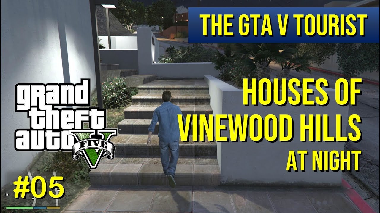 The GTA V Tourist: Houses of Vinewood Hills at Night - Part 5
