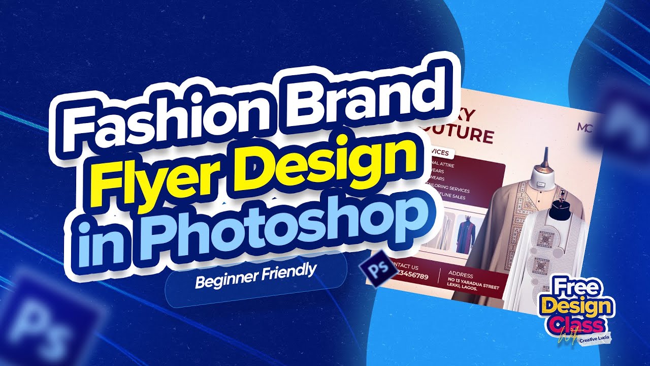 How to design a clothing flyer brand on photoshop | beginner friendly design