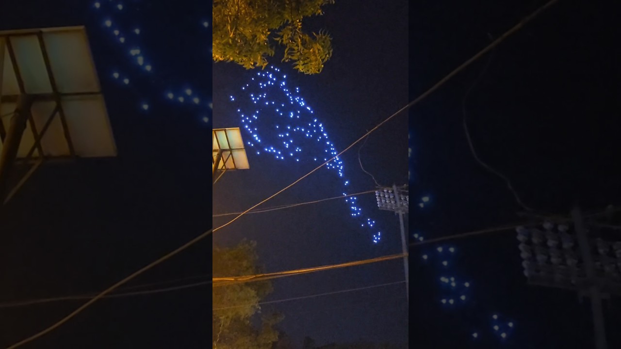 kerala biggest Drone show @ trivandrum 🌼 #drone #trivandrum #onam