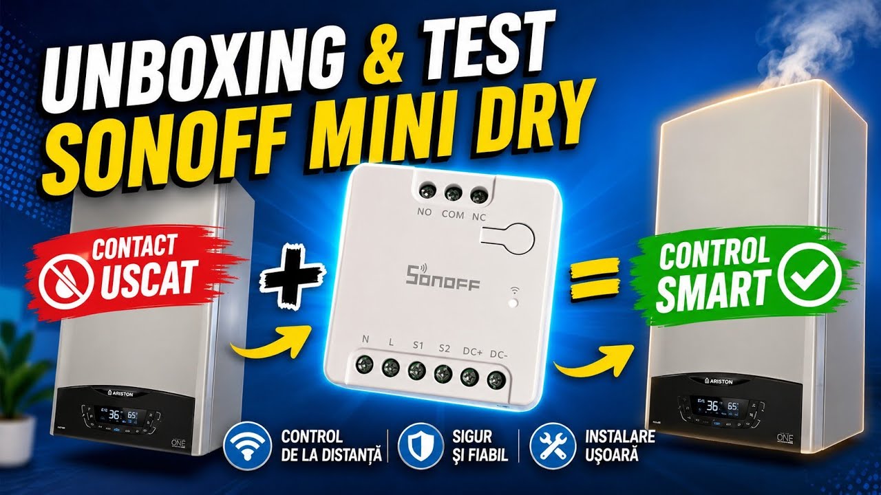 Unboxing SONOFF MINI Dry – Automatizare centrala | wifi centrală termică & automatizări smart home