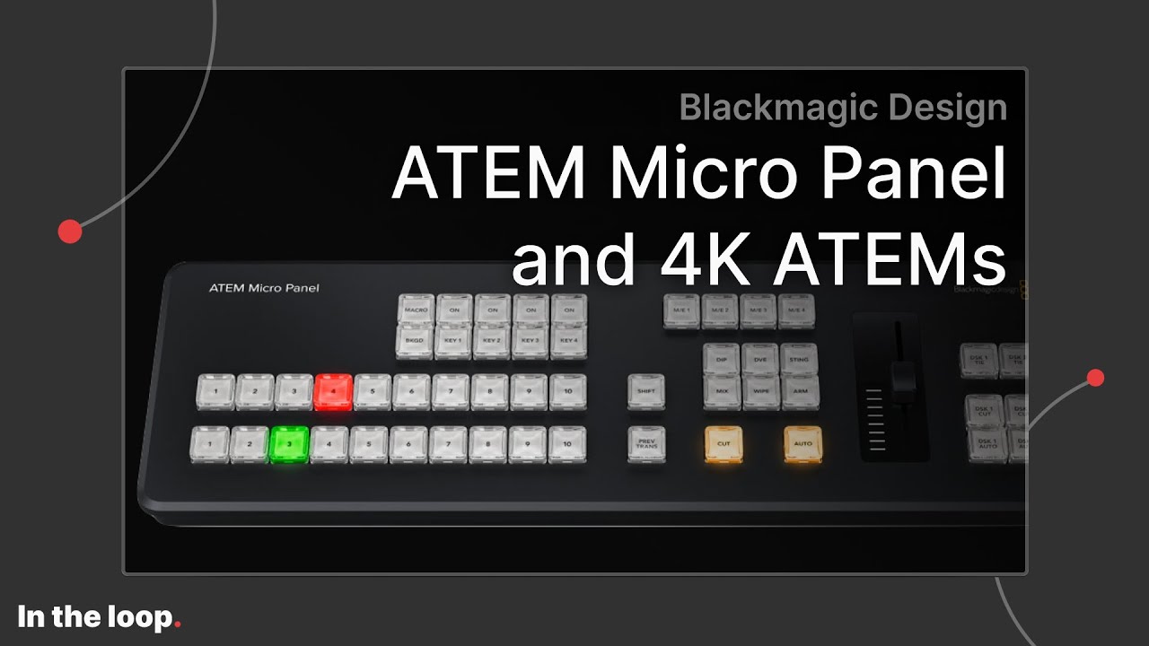 ATEM Micro Panel, 1 M/E and 2 M/E Constellation 4K // In the Loop