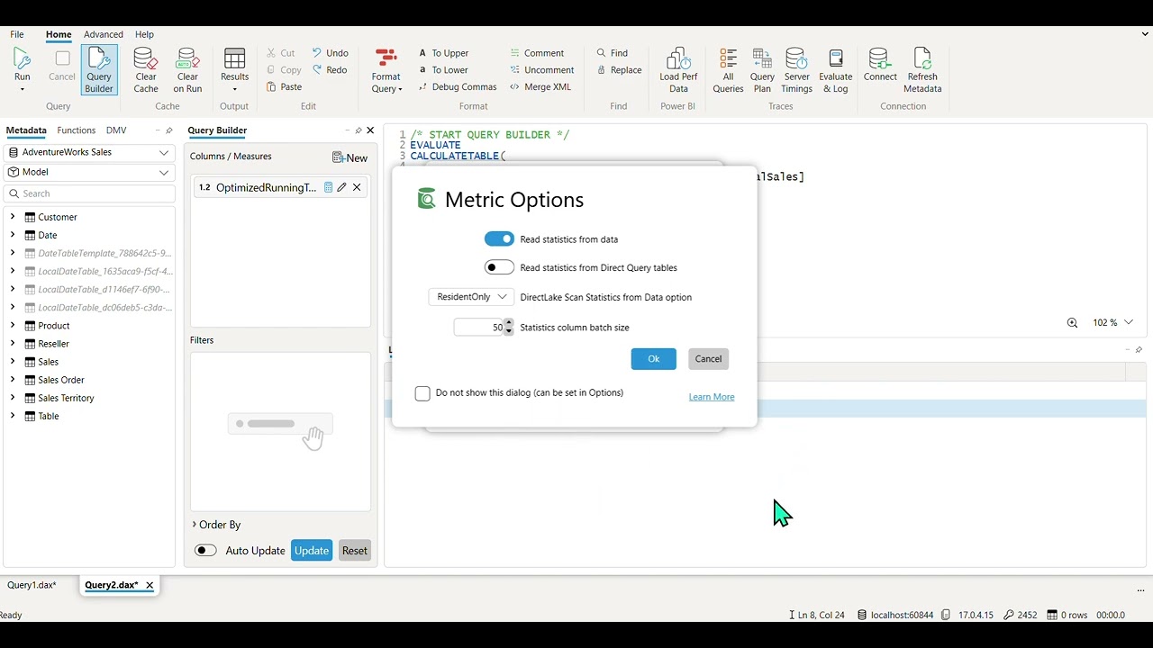 Using DAX Studio for optimizing inefficient DAX in Power BI Reports