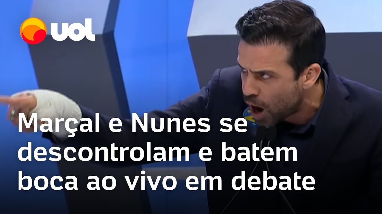 Bate-boca entre Pablo Mar&ccedil;al e Nunes quase interrompe debate RedeTV!/UOL; v&iacute;deo