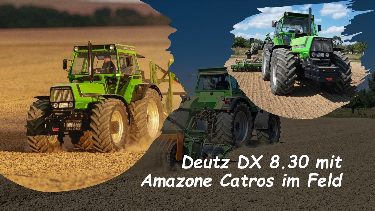 Deutz DX 8.30 im Feldeinsatz mit einer Amazone Scheibenegge. Starker Youngtimer der begeistert.