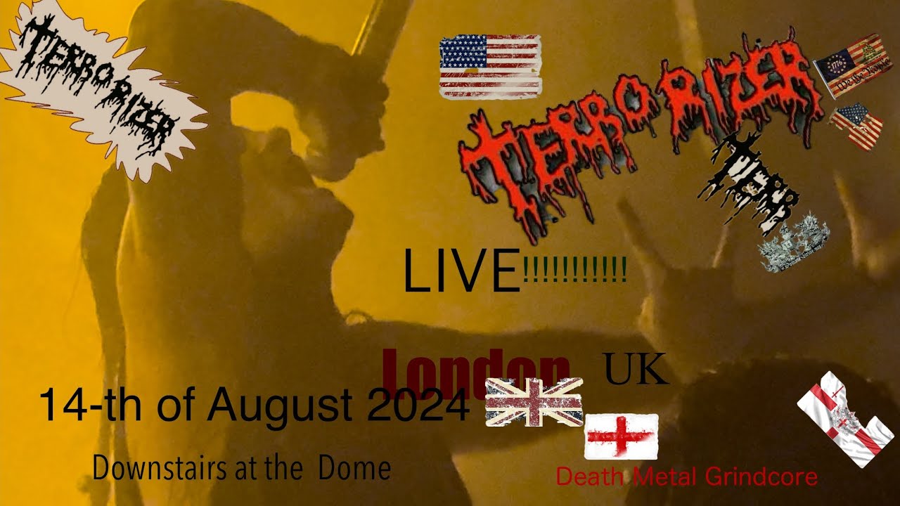 TERRORIZER!!!!band!!!LIVE!Full set!LONDON.Wedn.14-thAug2024. Downstairs at the Dome. WORLD DOWNFALL