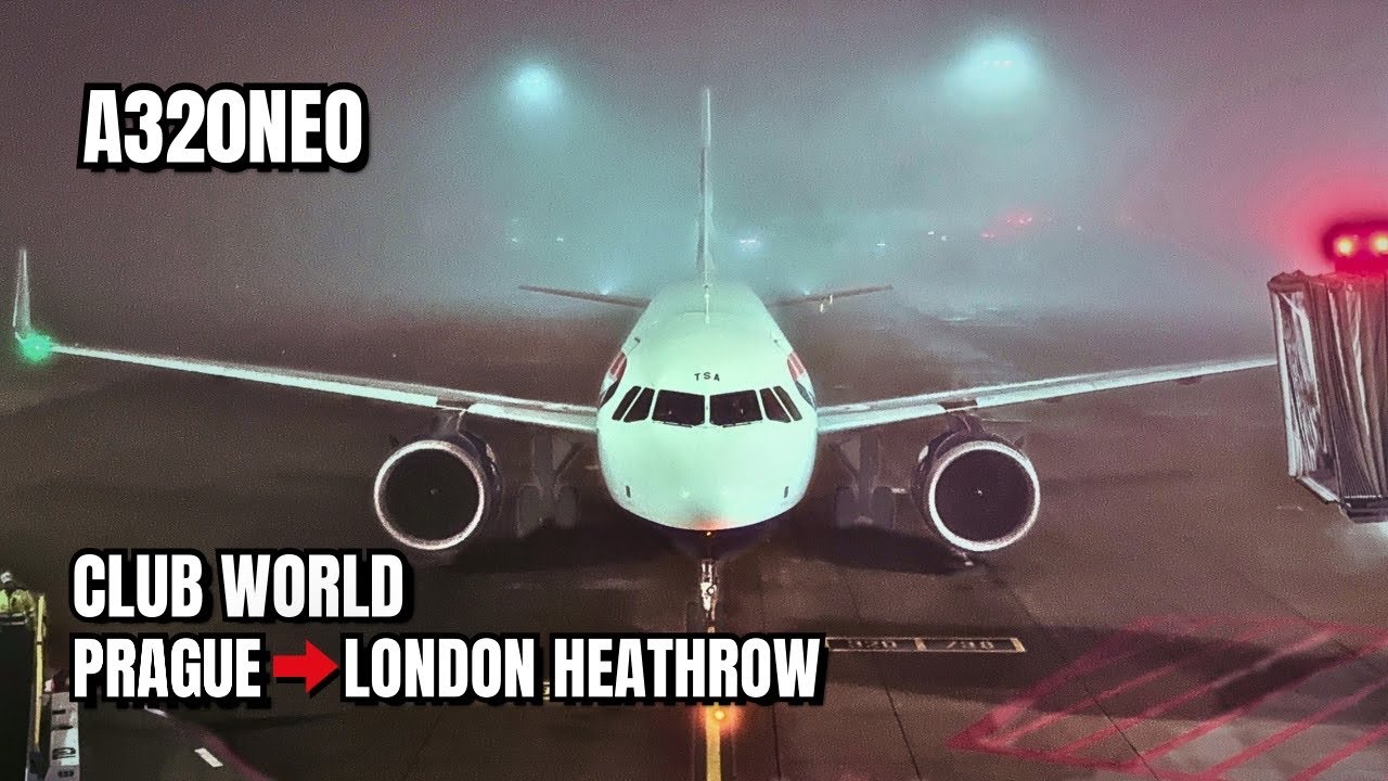 British Airways Airbus A320neo Club Europe [4K] | PRG &rarr; LHR Flight Review