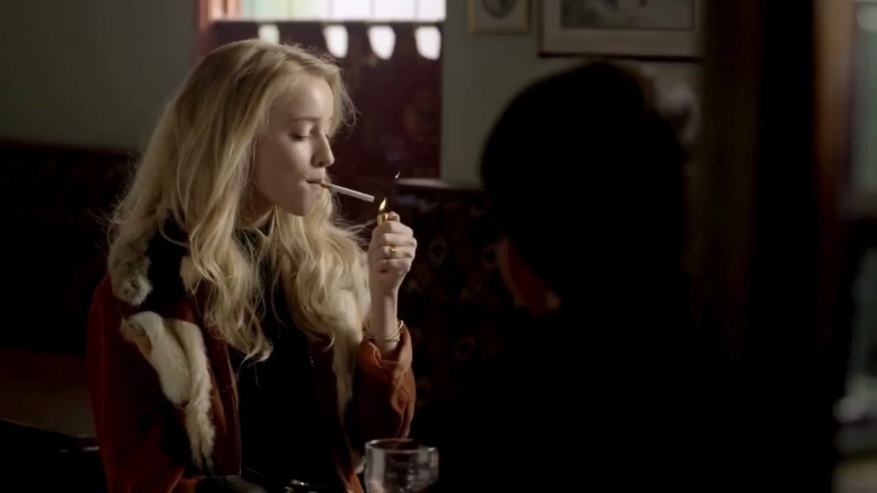 Beautiful actress smoking