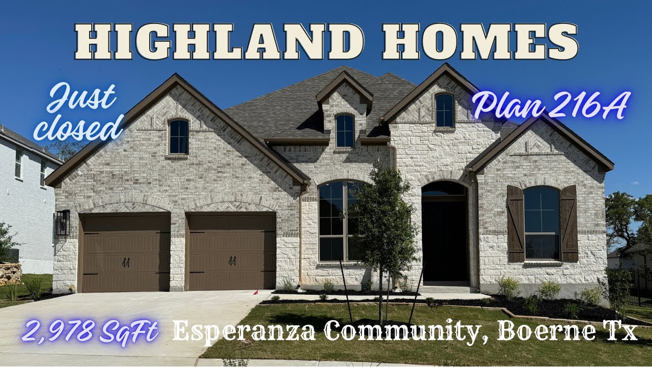 Highland Homes, Plan 216A, New Construction,  Esperanza Community, Boerne Tx