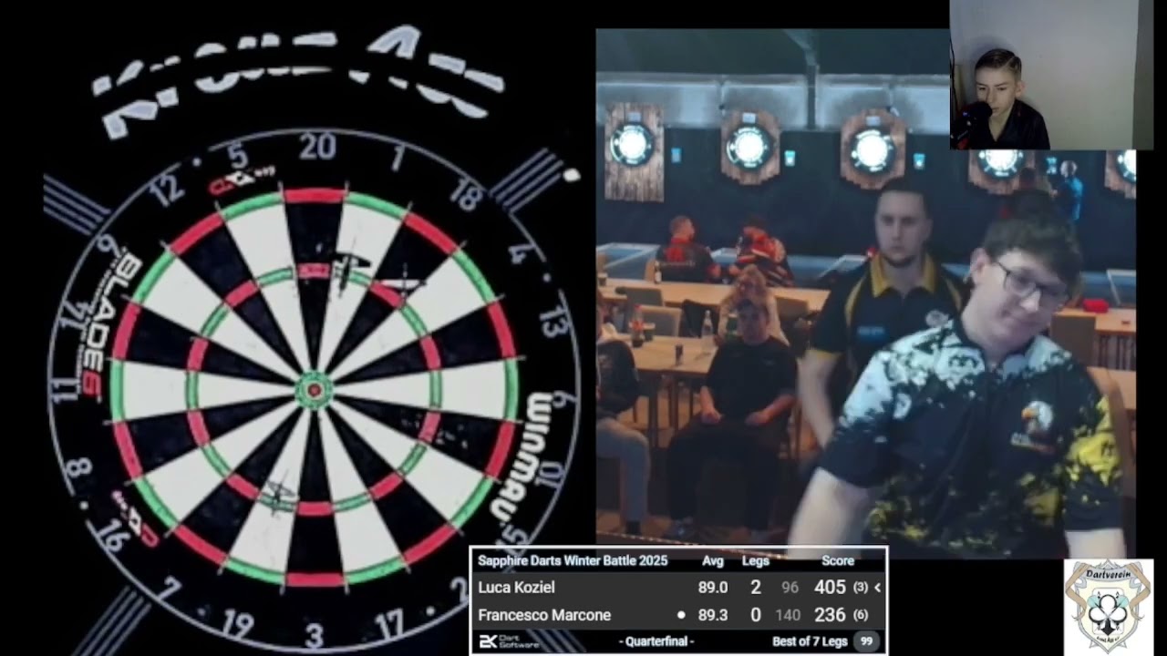 WOW Luca Koziel vs Francesco Marcone  | Sapphiredarts Winter Battle 2025  #darts #3dart #dart