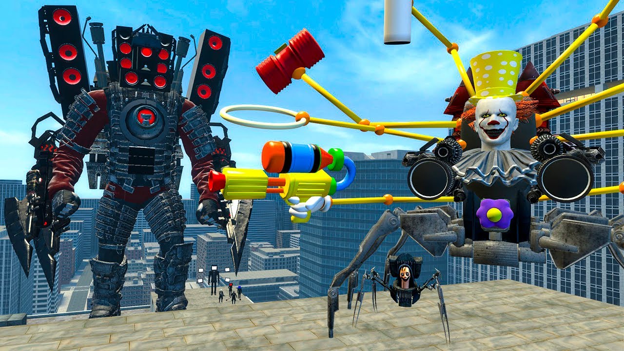 NEW SKIBIDI TOILET CLOWN SPIDER + MOMO VS ARMORED TITAN SPEAKERMAN AND OTHER BOSSES In Garry's Mod!