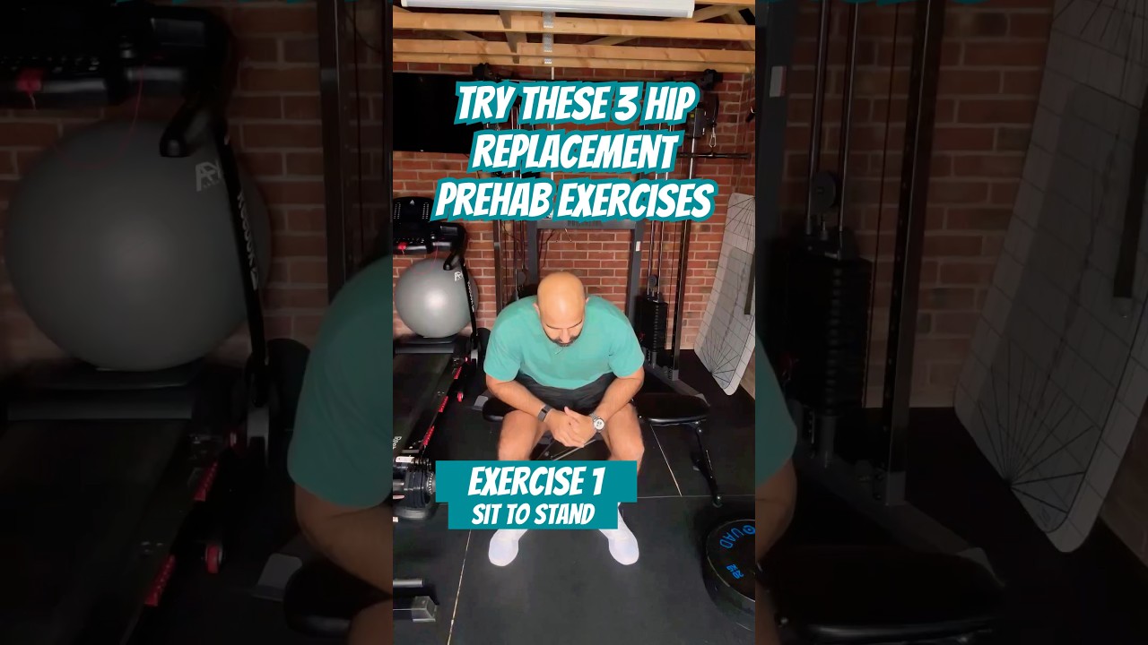 HIP REPLACEMENT PREHAB EXERCISES FOR STRONGER HIPS #shorts #hippain #physiotherapy
