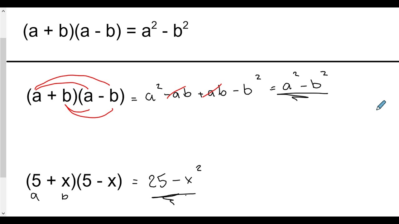 Matematik 2b: Kvadreringsreglerna och konjugatregeln