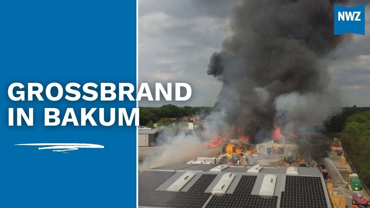 Großbrand in Bakum: Wohngebiet evakuiert