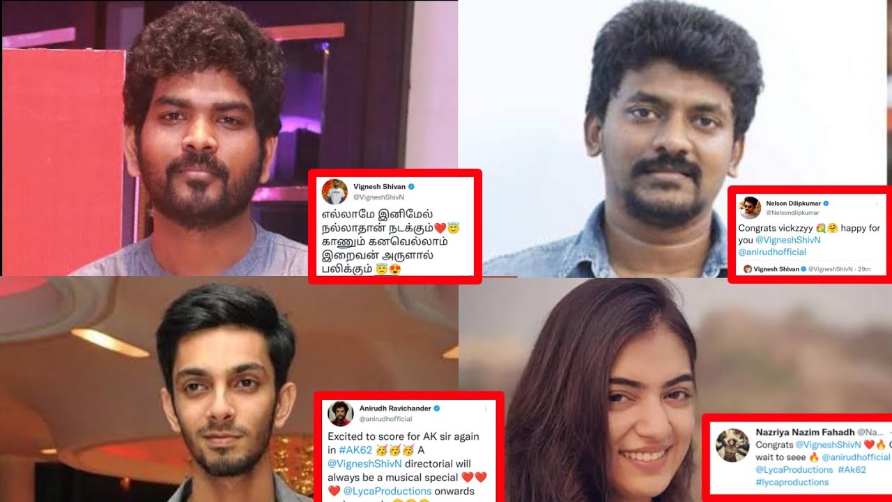 Celebrities Reactions for AK 62 Update | Ajith Kumar 🔥 | Vignesh Shivan | Anirudh Ravichander