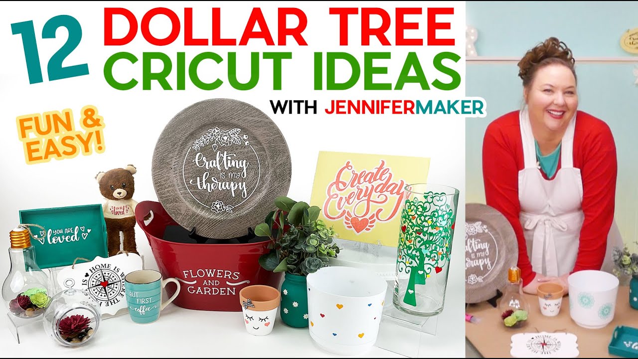 12 Dollar Tree Cricut Project Ideas You Can Gift and Sell + Free Designs For All!
