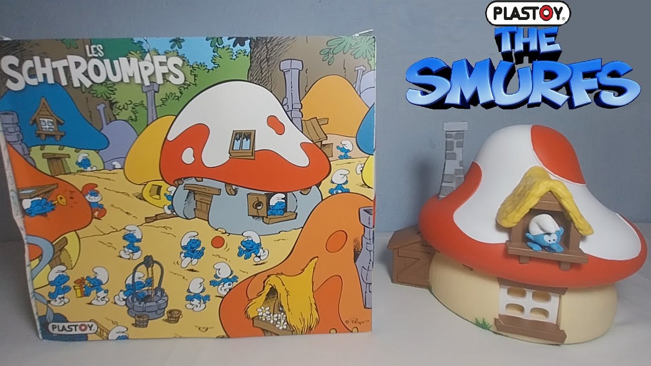 Plastoy Smurfs Mushroom House Money Box (80201) Unboxing & Review!