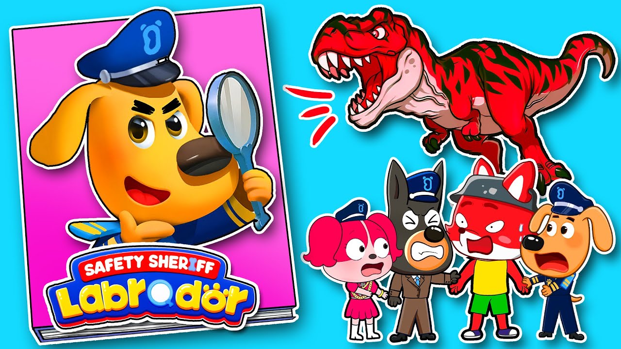 Sheriff Labrador In JURASSIC WORLD PART 2?! HOW TO MAKE | Make Quiet Book❤️DIY Paper❤️Ultimate ASMR