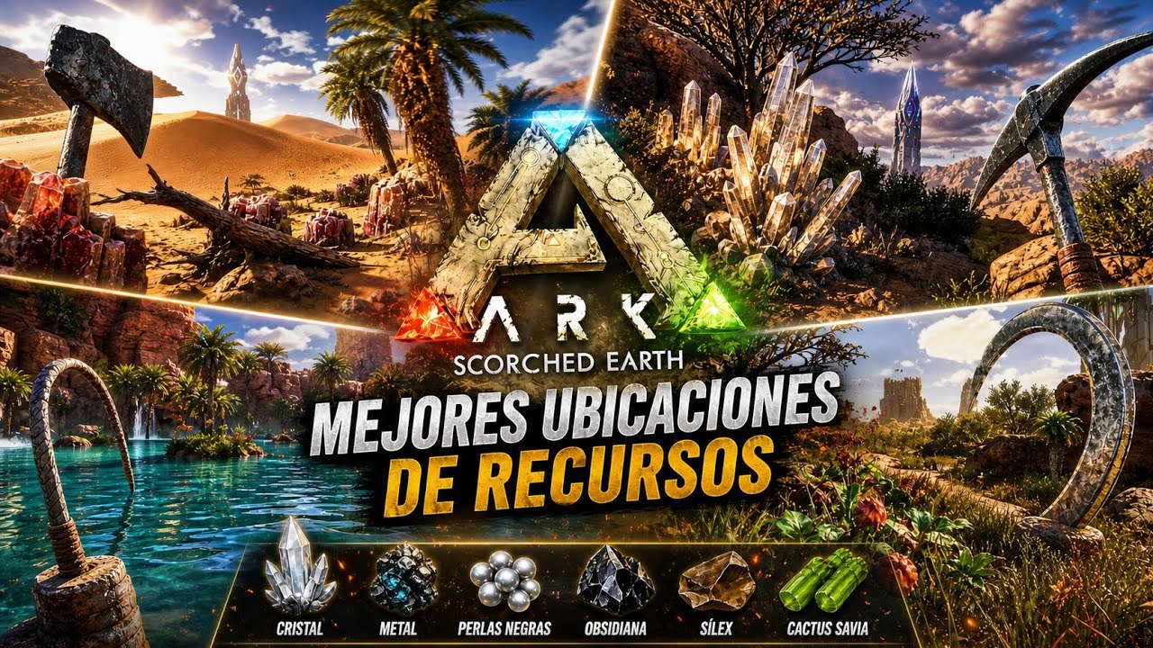 MEJORES UBICACIONES de RECURSOS en SCORCHED EARTH // CONSEGUIR METAL, PERLAS, SEDA, CRISTAL, ACEITE