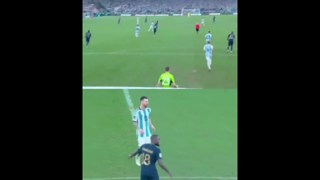 Messi's reaction to Emi Martinez's last minute save vs France in the World Cup Final