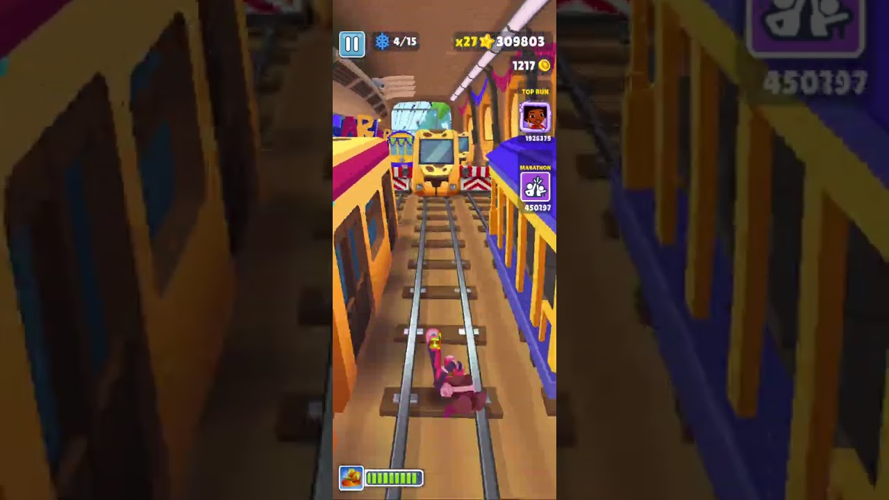 Subway surfers winter xtreme gameplay 🚇😍 One run challenge 🤯😱 #subwaysurfers #gaming #gameplay 
