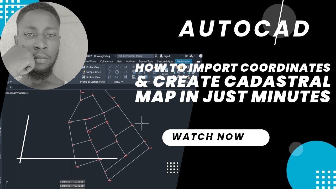 AutoCAD: How to import coordinates & create a Cadastral map in just minutes tutorial for beginners
