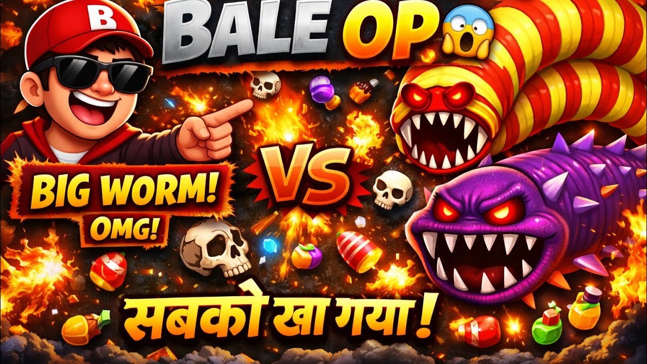 पप्पू ने मचा दिया कोहराम 😈 | Worms Zone Bhayankar Gameplay