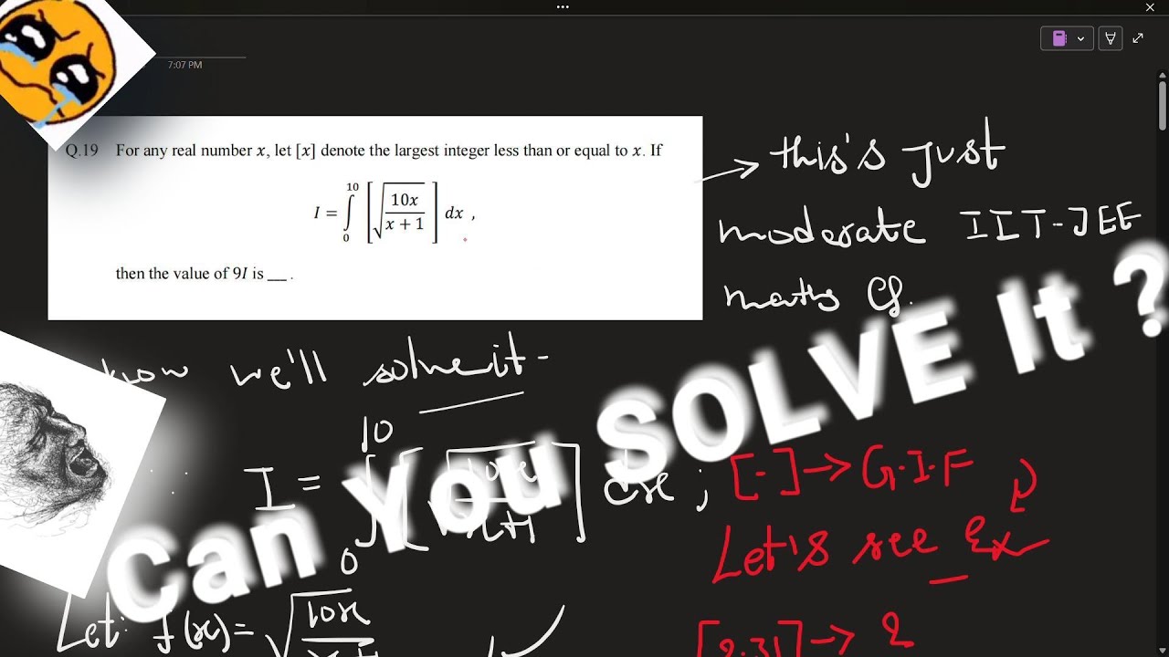 IIT-JEE ADv.   tough question   !!!!  [ NO SOUND ]