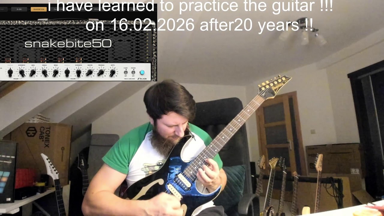 guitar practice - will try to learn sweep practicing
