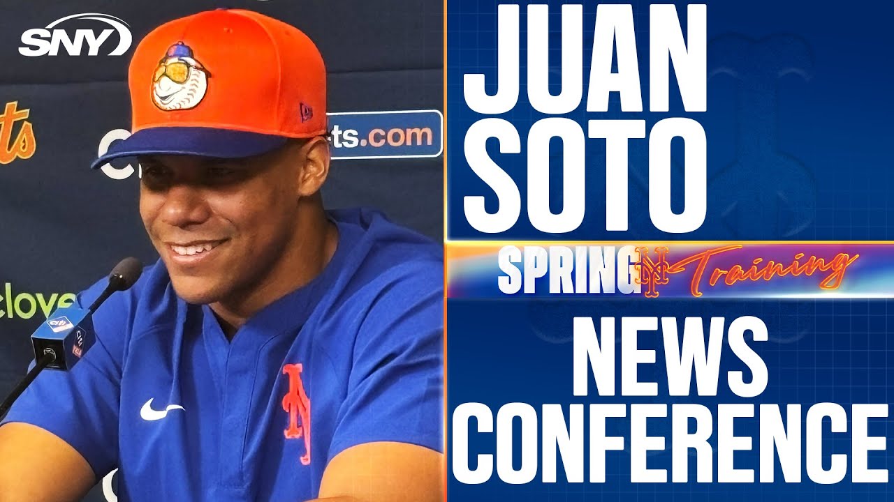 Juan Soto on first day of camp with Mets, living up to big contract, and improving his defense | SNY