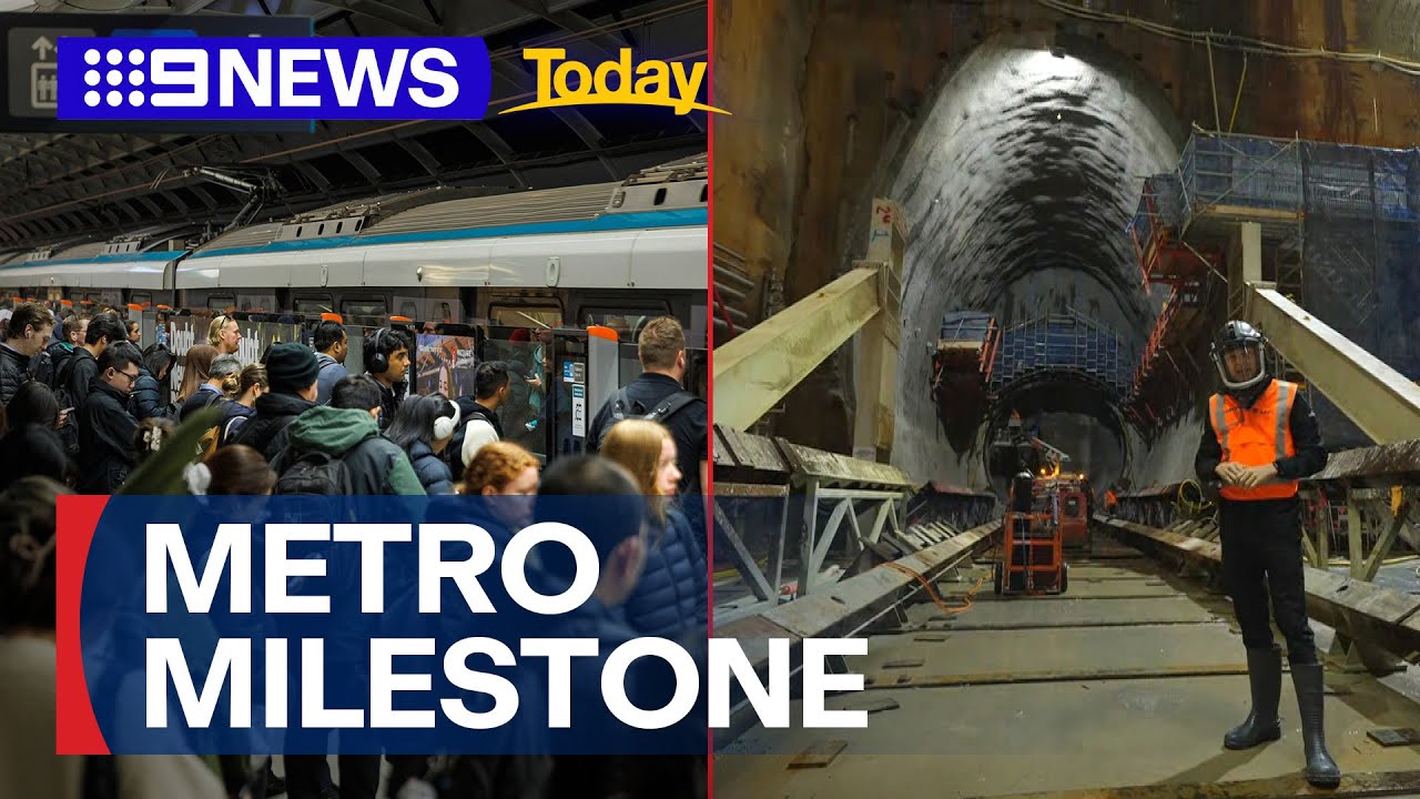 Sydney's multi-billion dollar metro city line celebrates one year | 9 News Australia