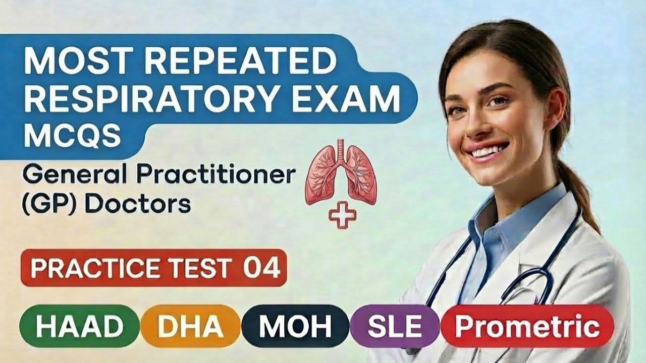 GP Respiratory MCQs | DHA MOH DOH Prometric SMLE HAAD Exam Prep