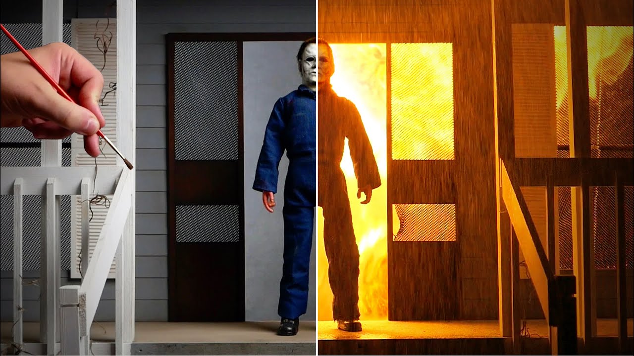 'Halloween Kills' Model Set On Fire - Build Timelapse