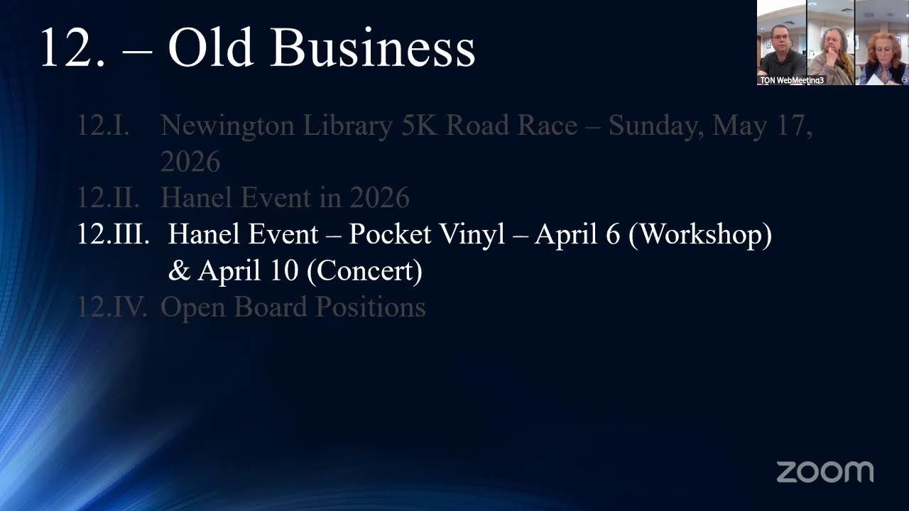Library Board of Trustees Regular Meeting Mar 9, 2026