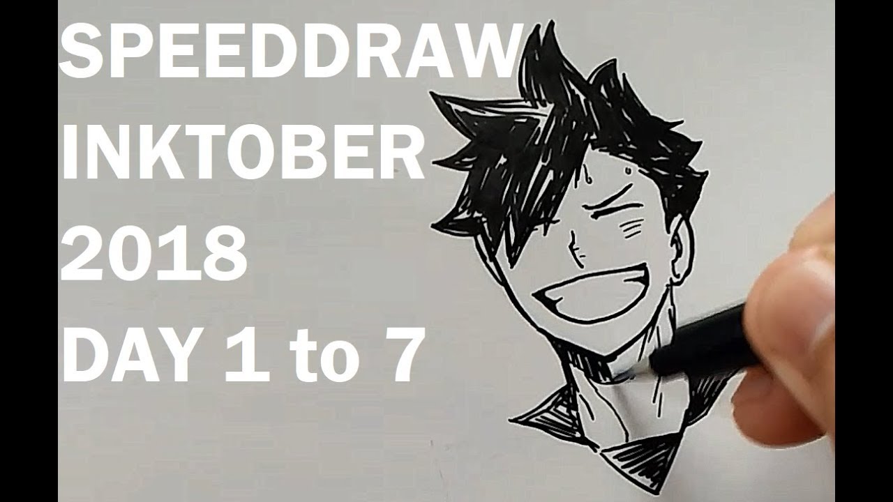 SPEED DRAW- Haikyuu!! Inktober day 1 to 7