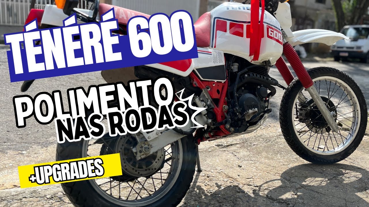 TÉNÉRÉ XT 600 POLIMENTO RODAS + UPGRADES E LIMPEZA NA GARAGEM