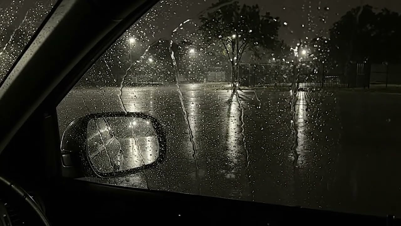 Thunder and Rain Drive for Sleep Relaxation 3 Hours ASMR | Storm Highway Lightning Natural Sounds