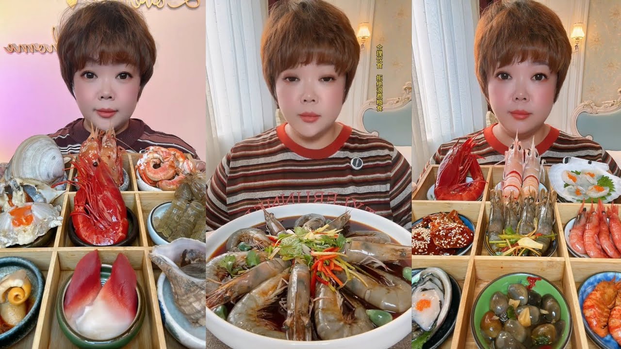 Asmrfood : Eating big Shrimp 🦐🍤🦐 { seafood 🦞🦞🦞🍢} #mukbang #oysters #seafood #lopster