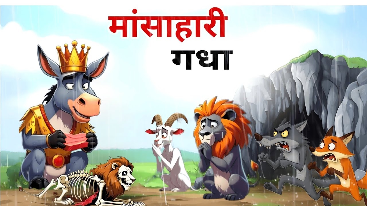 #video मांसाहारी गधा | Hindi Kahaniya | Hindi Moral stories | Hindi kahani #funny #animation #viral