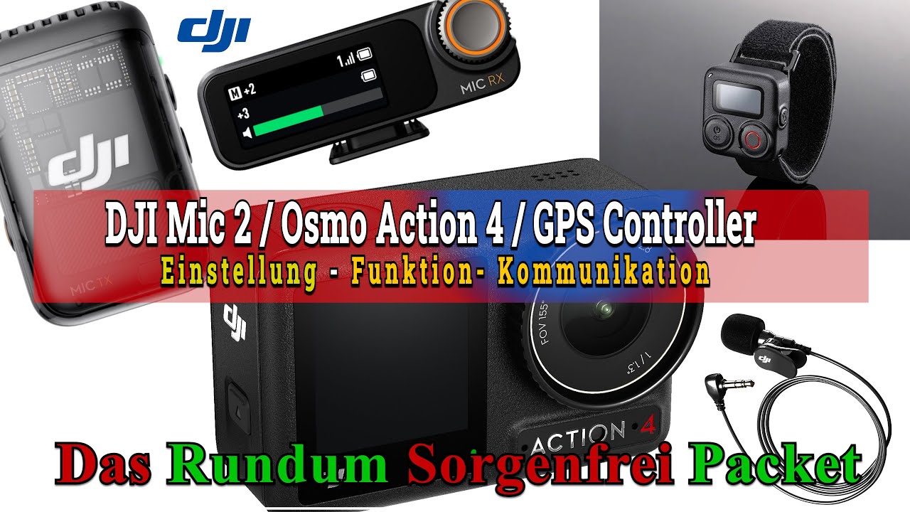 Osmo Action 4 mit DJI Mic 2 und Remote Controller I Mic 2 Unboxing, Einstellungen @DJI