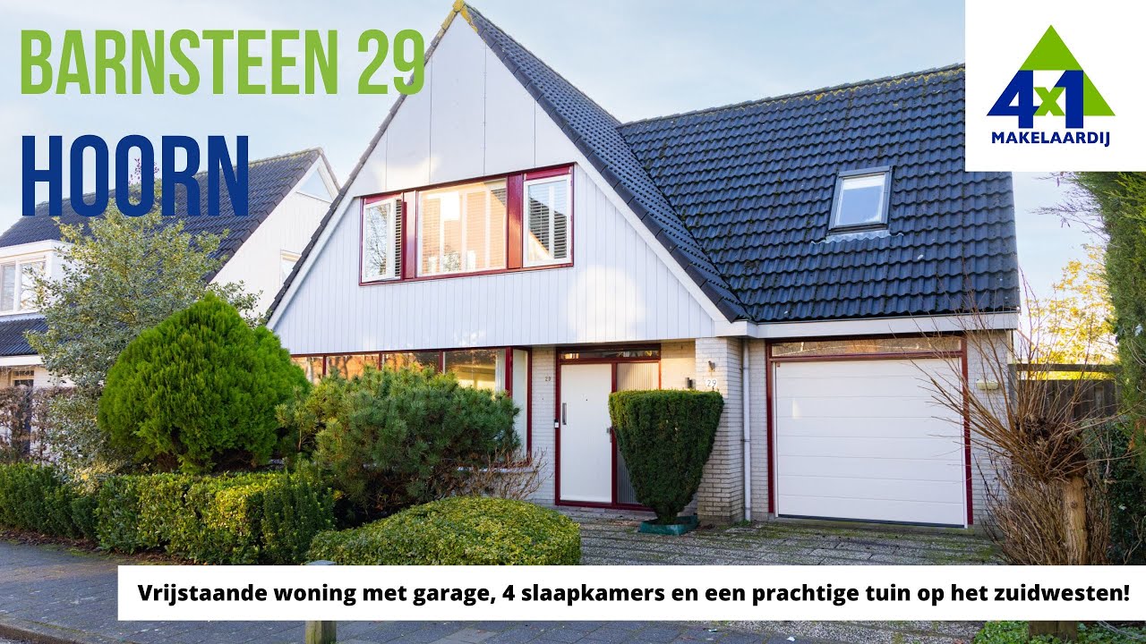 Vrijstaande woning met garage | Barnsteen 29 | Woningaanbod Hoorn | 4x1 Makelaardij