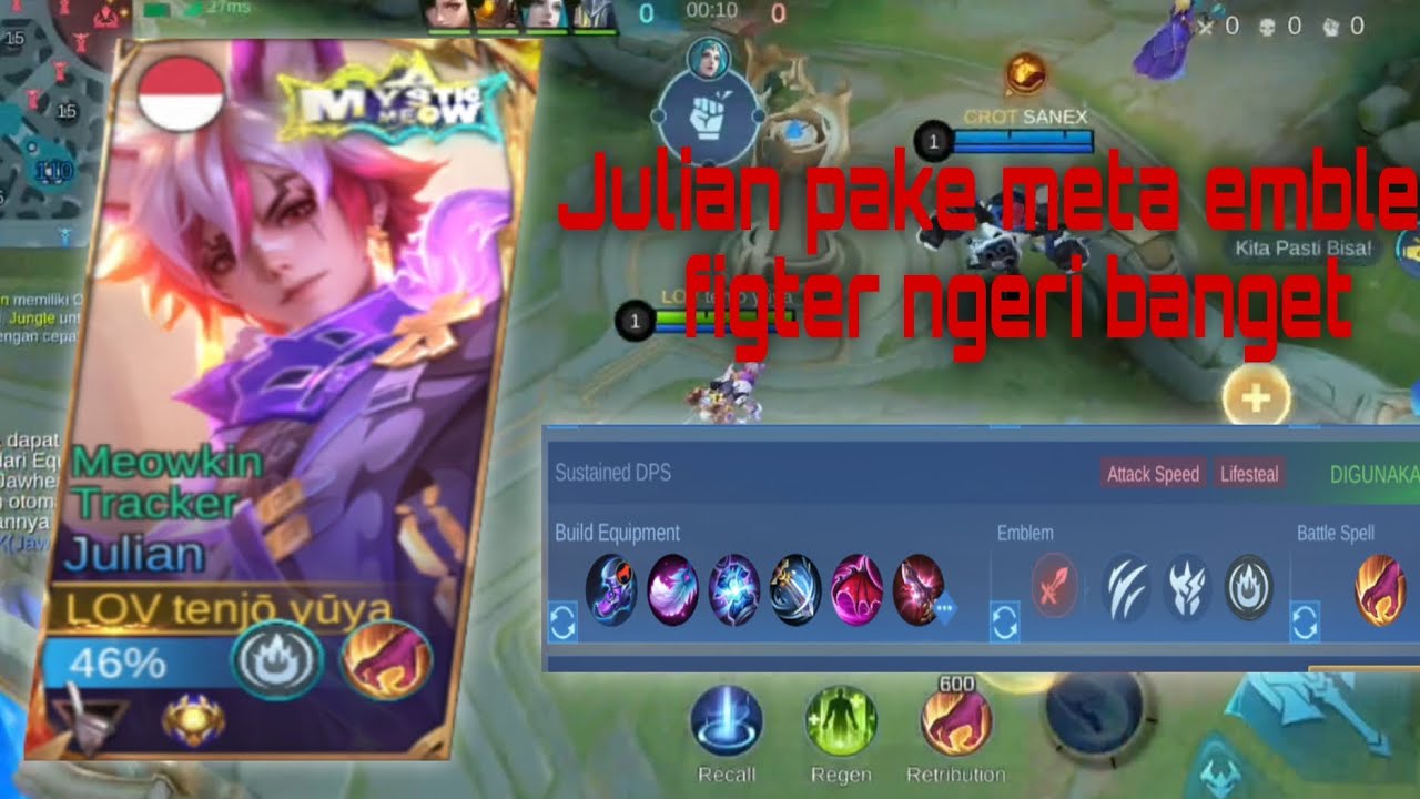 Julian pake meta emblem fighter terbaru  