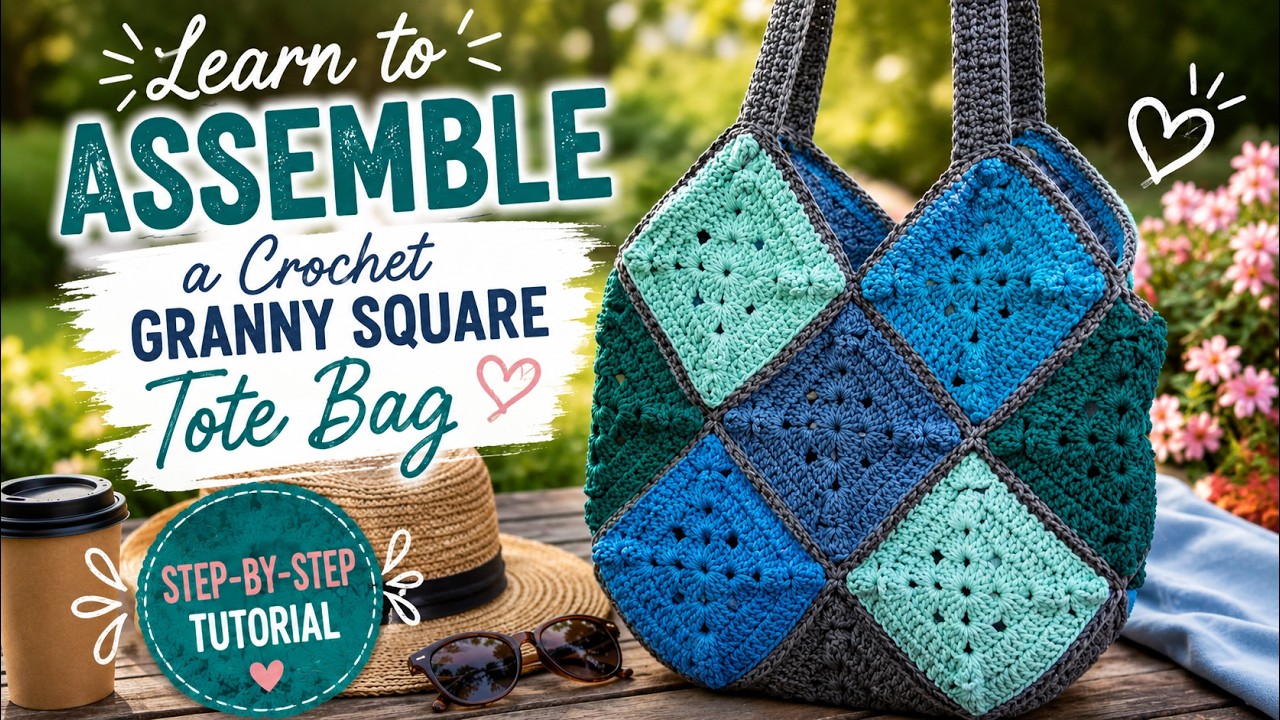 How to Assemble Granny Tote Bags | EASY | The Crochet Crowd