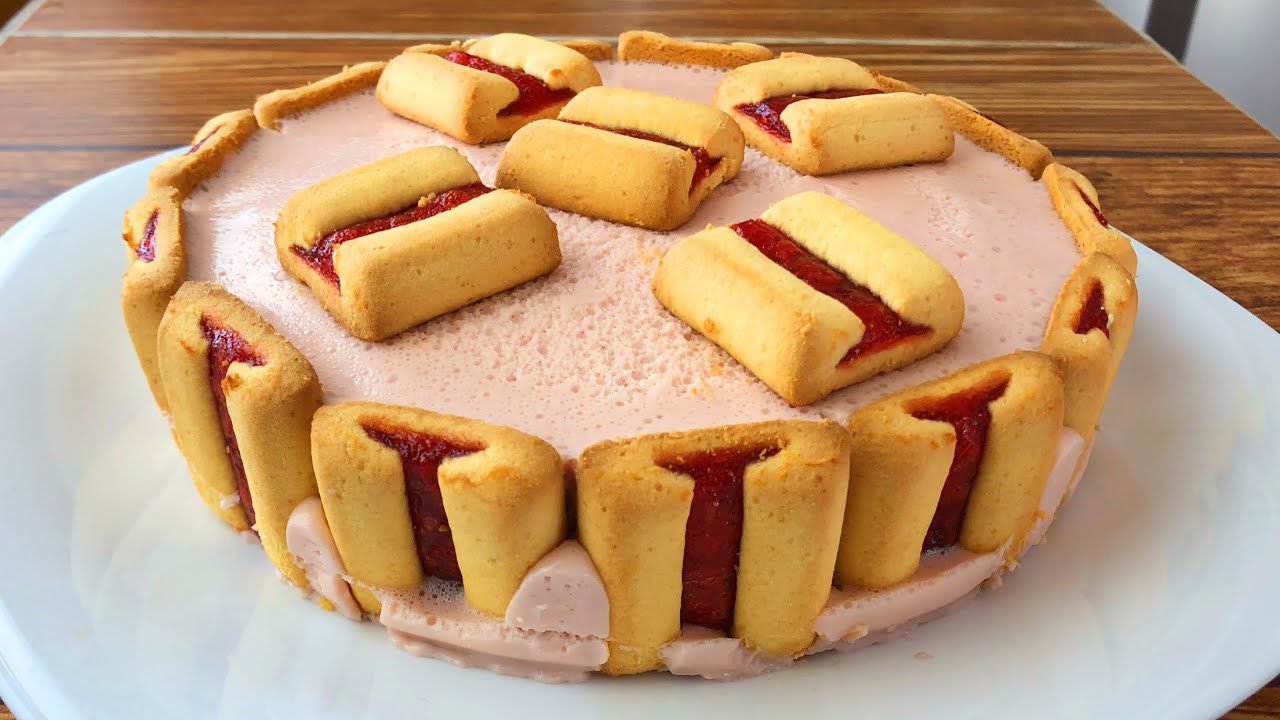 Pay de BARRITAS DE FRESA 🍓 (receta fácil y sin horno)